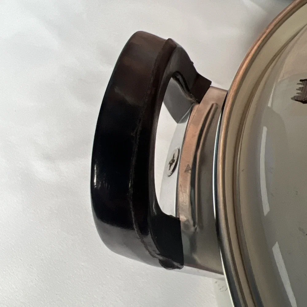 Vintage Enamel Cooking Bean Pots‎ With Lids Douglas Fir Pine Cone Design